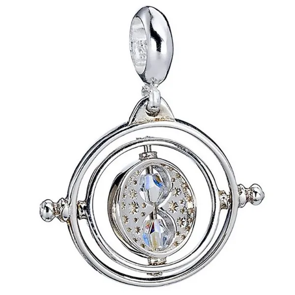 Image of Sterling Silver Time Turner Slider Charm with Crystal Elements