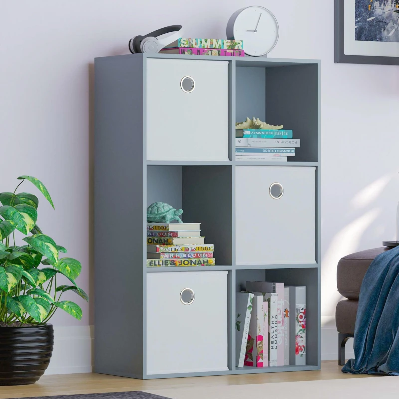 Image of Lassic 2x3 Cube Storage Unit (G) + Set of 3 Storage Cubes White unisex 2x3