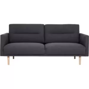 Image of Larvik 2.5 Seater Sofa - Anthracite, Oak Legs - Soul Anthracite, Oak Legs