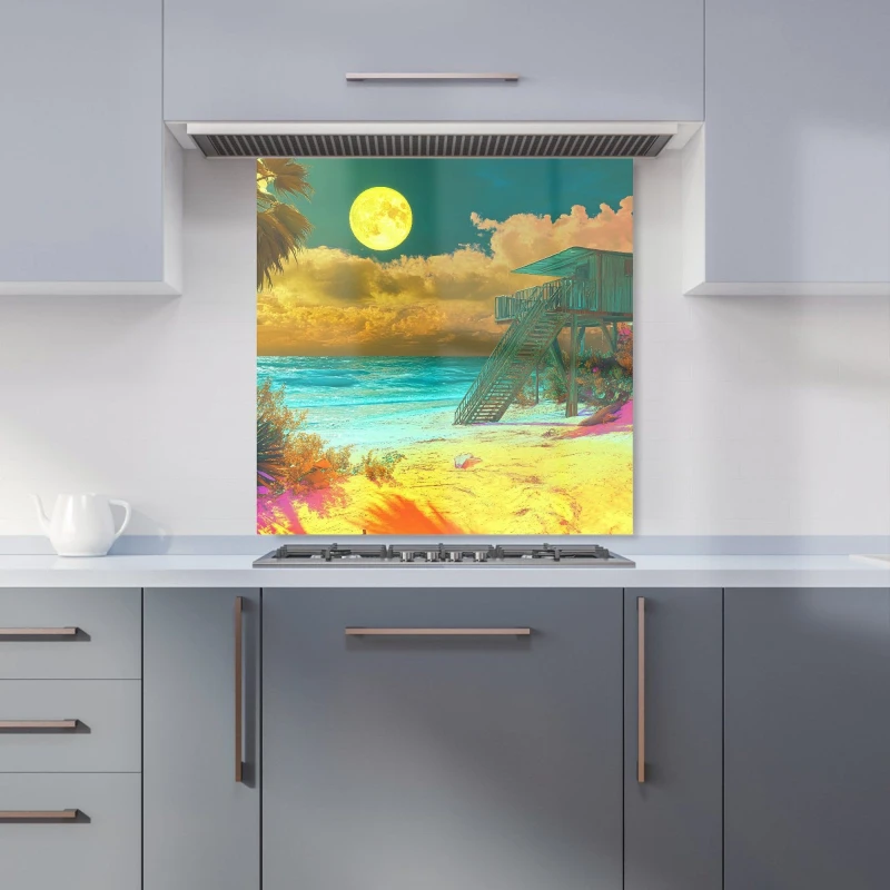 Image of Designer Kitchen Splashbacks Elena Sable: 00010 Kitchen Splashback Size: 600mm x 750mm Multicolor Unisex 600mm x 750mm