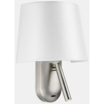 Image of Leds-c4 Lighting - LEDS C4 Screen LED Reading Light Nickel, White IP20 2.2W 2700K