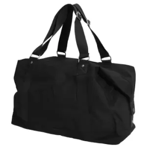 image of Bagbase Vintage Overnighter Holdall Bag (26 Litres) (One Size) (Black)