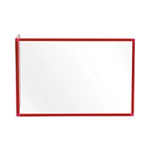 Image of Bi-Office Maya Duo Acrylic Board with Red Frame 900 x 600 mm + 450 x 600 mm Pack of 2