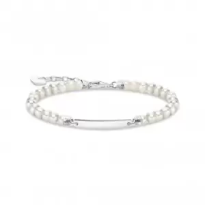 image of Sterling Silver White Pearls Bracelet A2042-082-14-L19V