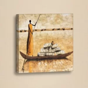 Image of TEK303 Brown White Yellow Decorative PU Leather Painting
