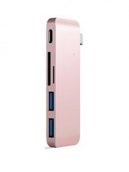 image of Satechi Type-C USB Passthrough Hub - Rose Gold