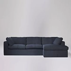 image of Swoon Seattle House Weave Corner Sofa - Right Hand Side - Corner Sofa - Navy