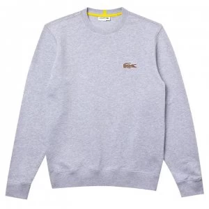 Image of Lacoste Nat Geo Sweatshirt - Silv/Leopard
