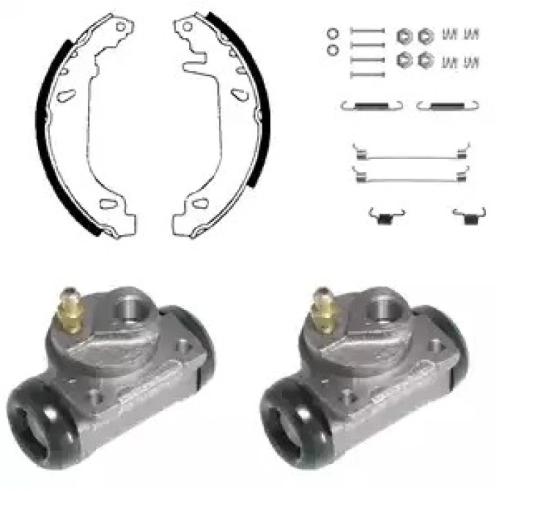 Image of JURID 381303J Brake Set, drum brakes with wheel brake cylinder Brake Set,drum brakes (3859)