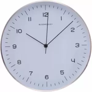 image of Wall Clock Copper / Black Finish Frame Clocks For Living Room / Bedroom / Contemporary Style Round Shaped Design Metal Clocks For Hallways 4 x 31 x