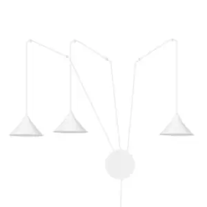 Image of Abramo White Pendant Ceiling Light 3x E27