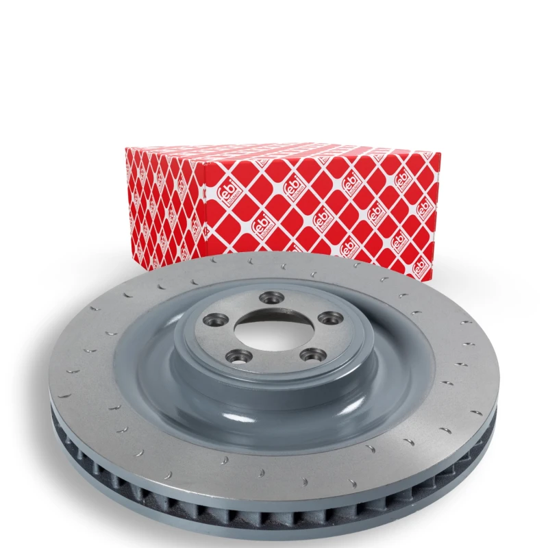 Image of FEBI BILSTEIN 108210 Brake disc Front Axle Right, slotted/internally vented, Coated, High-carbon Brake Disc (82)