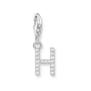 image of THOMAS SABO Silver Zirconia Letter H Charm