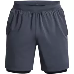 image of Under Armour Launch 7" 2-In-1 Short - Grey