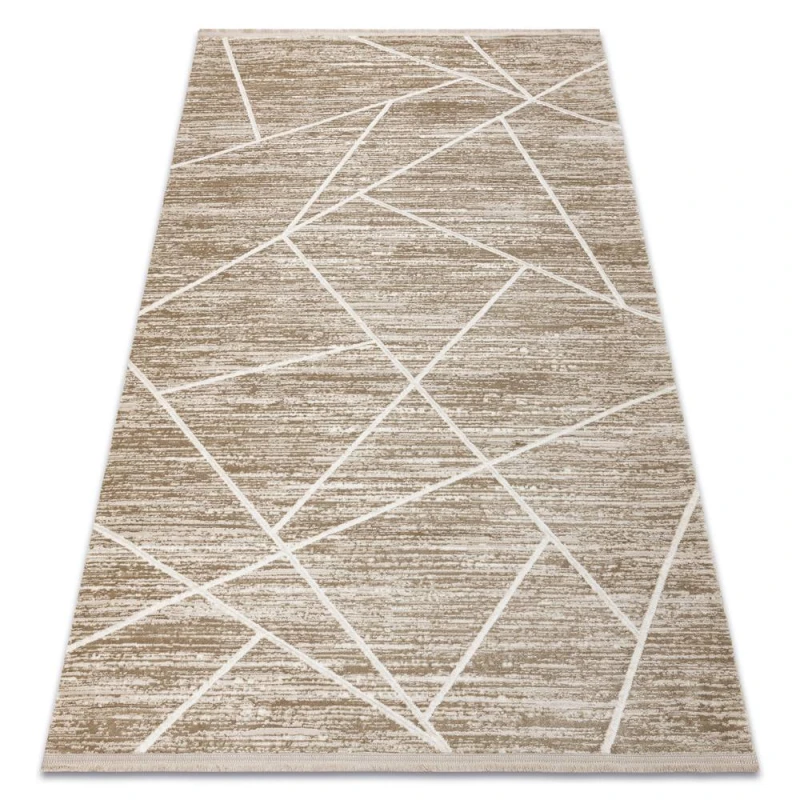 Image of RugsX Modern Carpet Duke 51557 Beige / Cream - Geometric, Structured, Very S 180X270 Cm