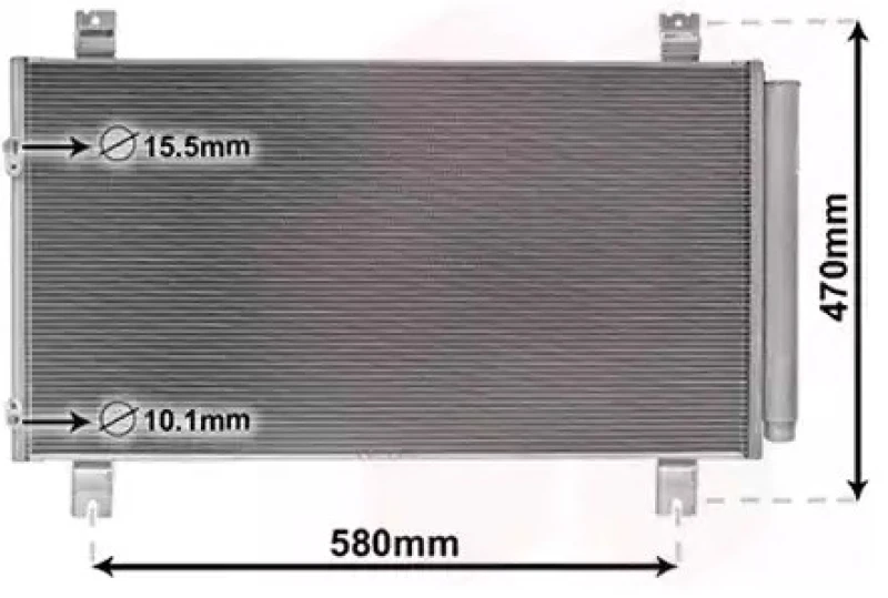 Image of VAN WEZEL 32005258 Condenser with dryer Condenser,air conditioning (448)