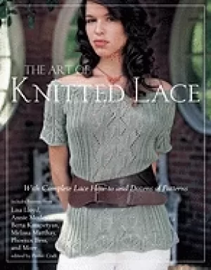 Image of art of knitted lace with complete lace how to and dozens of patterns