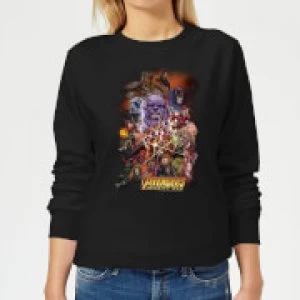 Image of Avengers Team Portrait Womens Sweatshirt - Black
