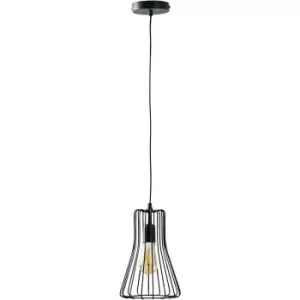 Image of Black Metal Wire Ceiling Light Fitting - No Bulb