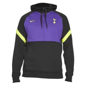 image of Tottenham 2021-2022 Full Zip Fleece Hoody (Black)