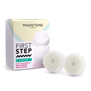 image of Magnitone First Step Replacement Brush Head (2 Pack) - White