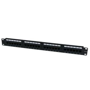 image of 24 Port 1u Rackmount Cat 6 110 Patch Panel