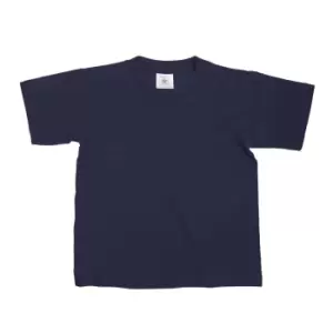 Image of B&C Kids/Childrens Exact 150 Short Sleeved T-Shirt (12-14) (Navy Blue)