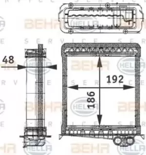 Image of x1 Behr Heat Exchanger 8FH351311-751 AH 106 000P 70818732 Aluminium Made in FR