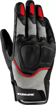 Image of Spidi NKD H2OUT Motorcycle Gloves, black-grey-red, Size 2XL, black-grey-red, Size 2XL