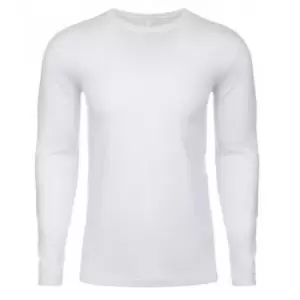 Image of Next Level Mens Long-Sleeved T-Shirt (L) (White)