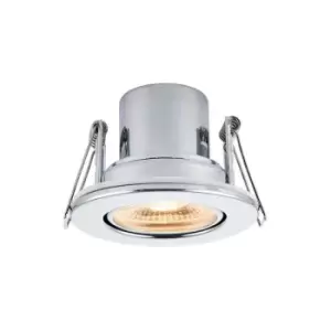 Image of Netlighting Shieldeco Fire Rated Integrated LED Tilt Recessed Light Chrome Plate