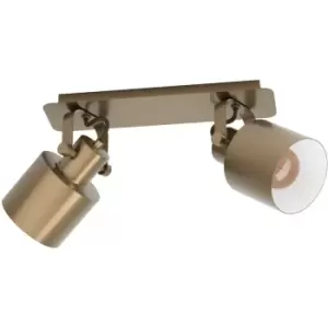 image of Southery Creme-Gold Chic Ceiling Spotlight - creme-gold brushed, white - Eglo