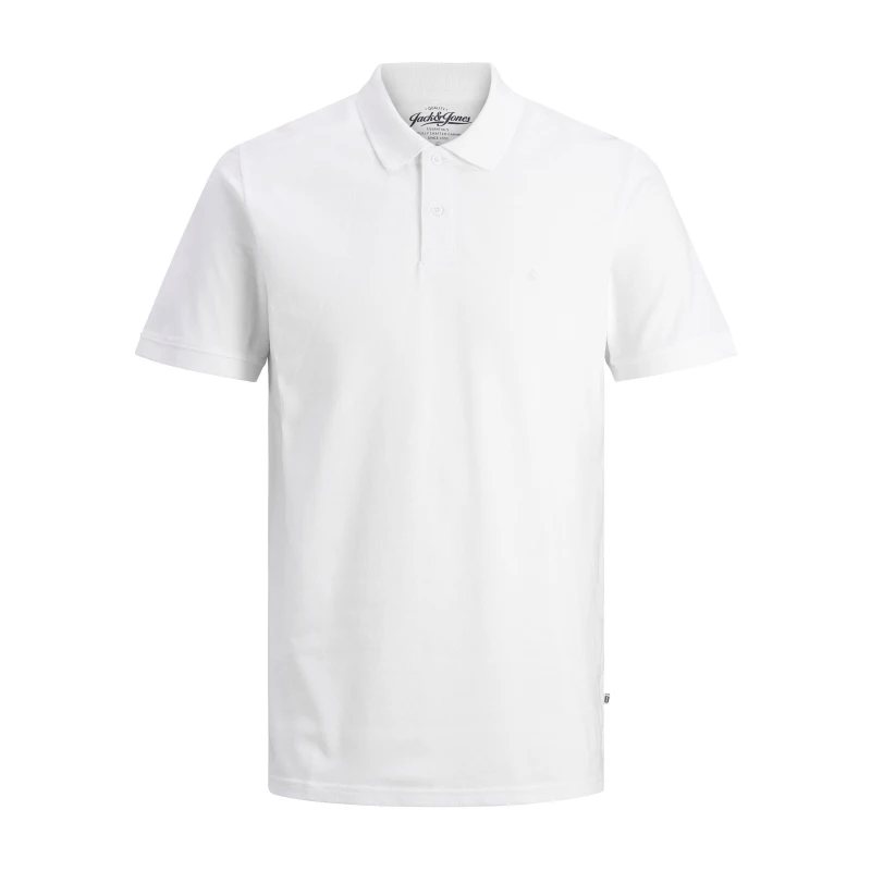 Image of Jack and Jones Mens Short Sleeve Polo Shirt White male 2XL