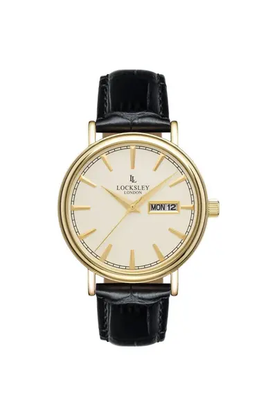 image of Locksley London Stainless Steel Classic Analogue Quartz Watch - Ll136251 Yellow