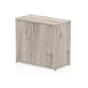 Image of Impulse 600mm deep Desk High Cupboard Grey Oak