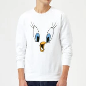 Image of Looney Tunes Tweety Face Sweatshirt - White - L