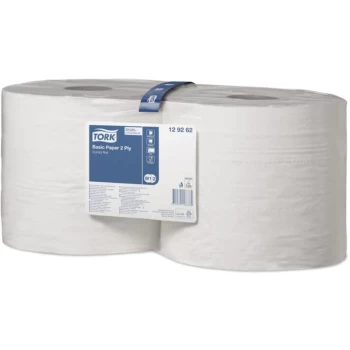 image of 129262 Basic Paper 320 Combi Roll 2PLY White (PK2) - Tork