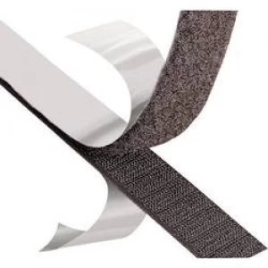 Image of Hook and loop tape stick on Loop pad L x W 1000 mm x 50 mm Bla