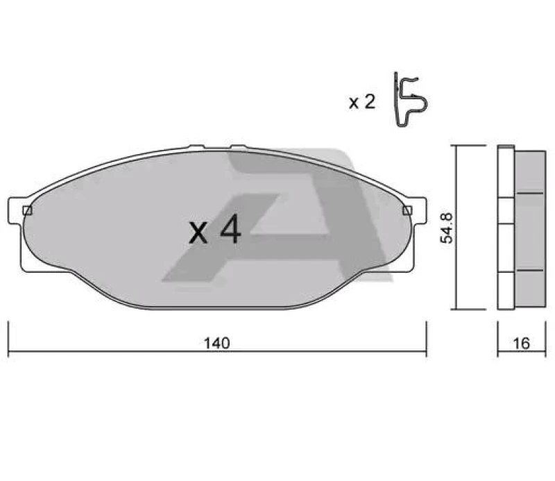 Image of AISIN Brake pad set AISIN BPTO-1913