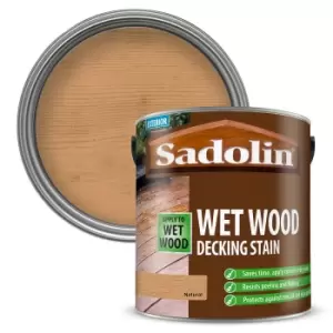 image of Sadolin Wet Wood Decking Stain Natural - 2.5L