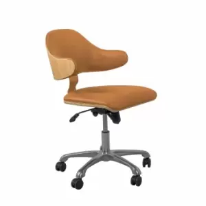 image of Jual Universal Wooden Swivel Office Chair, Oak