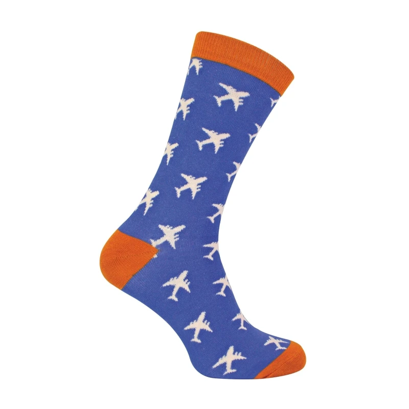 Image of Mr Heron Mr Heron Men Animal Patterned Soft Breathable Bamboo Novelty Socks in Dark Blue Size: 6-11 Dark Blue 6-11 Male 5019041700874