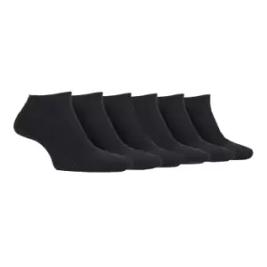 image of Jeep 6 Pack Trainer Socks Ladies - Black