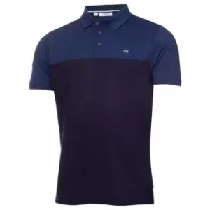 Image of Calvin Klein Golf Block Polo Shirt - Blue
