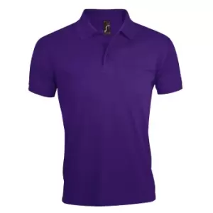 Image of SOLs Mens Prime Pique Plain Short Sleeve Polo Shirt (4XL) (Dark Purple)