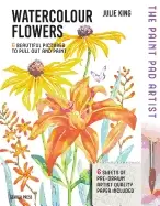 Image of paint pad artist watercolour flowers 6 beautiful pictures to pull out and p