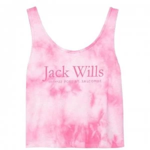 image of Jack Wills Reboulin Tie Dye Vest - Pink