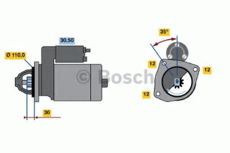 Image of Starter motor Bosch 0 986 013 660