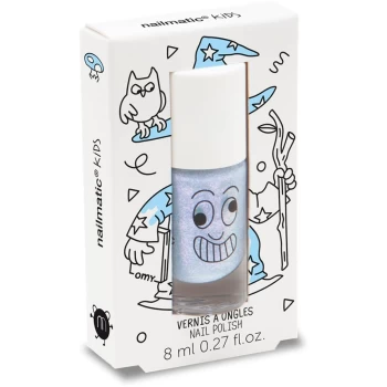 image of Nailmatic Kids Nail Polish for Kids Shade Merlin - pearly blue 8ml