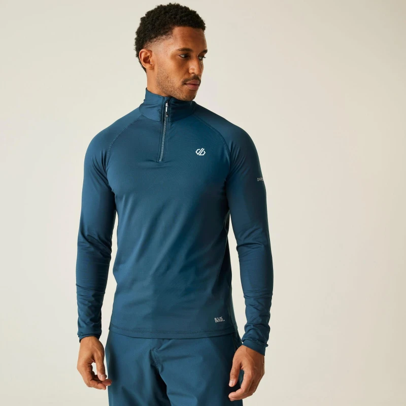 Image of Dare 2b Dare 2b Men 'Fuse Up II' Active Stretch Fleece in Mid Blue Size: 7X-Large Mid Blue 7XL Male 5063019868462